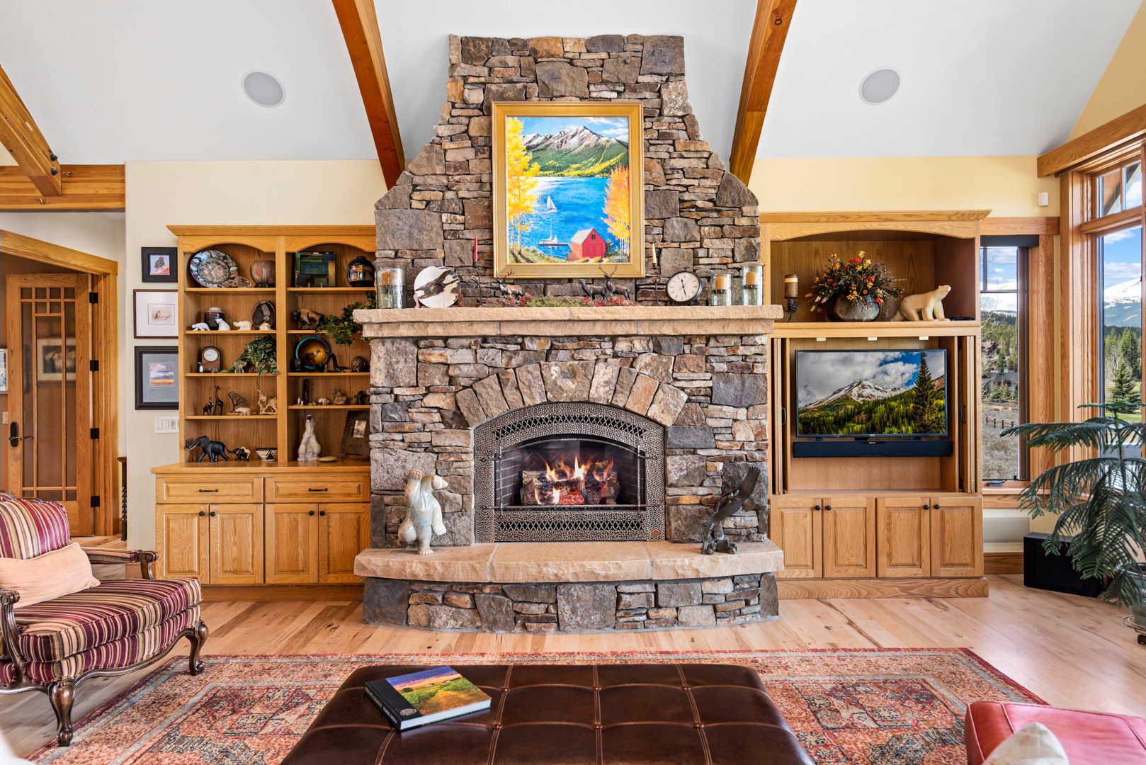  Living room fireplace closeup real estate photography 
